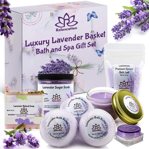 Organic Spa Basket - Lavender