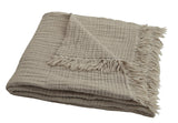 Cotton Muslin Throw Blanket - Light Gray