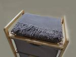 Cotton Muslin Throw Blanket - Light Gray