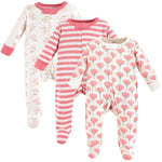 Onesie Pajamas - 3 Pack - Pink/Rose