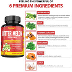 Organic Bitter Melon Fruit Extract Capsules - 9500mg