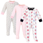 Onesie Pajamas - 3 Pack - Pink/Rose