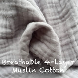 Cotton Muslin Throw Blanket - Light Gray