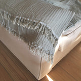 Cotton Muslin Throw Blanket - Light Gray