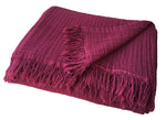 Cotton Muslin Throw Blanket - Burgundy/Red